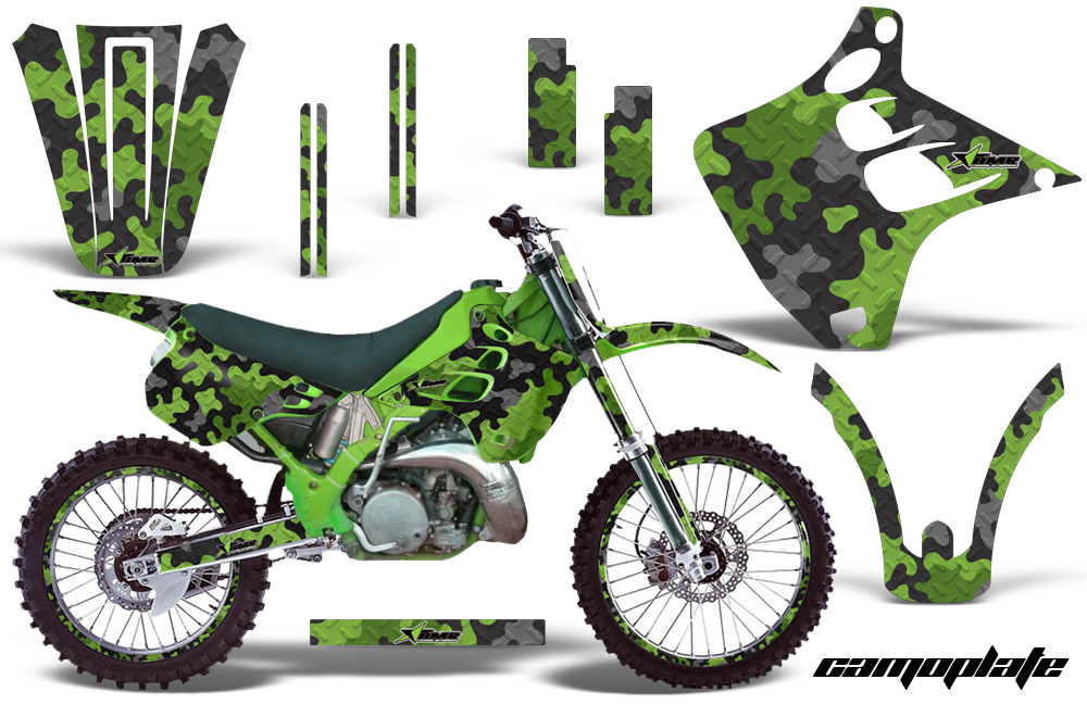 Kawasaki KX125 KX250 90-91 Graphics Kit Camoplate G NPs